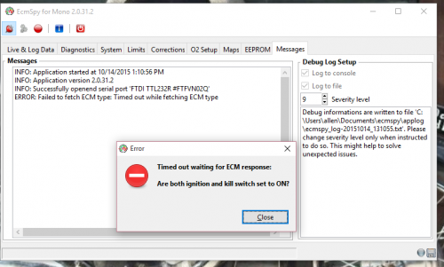 EcmSpy Error message.png